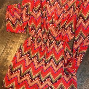 Honey Punch Multi Colored Wrap Dress
